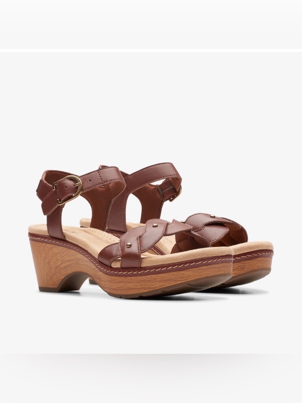 Seannah Way Twist Strap Clog-Style Wedge Sandals